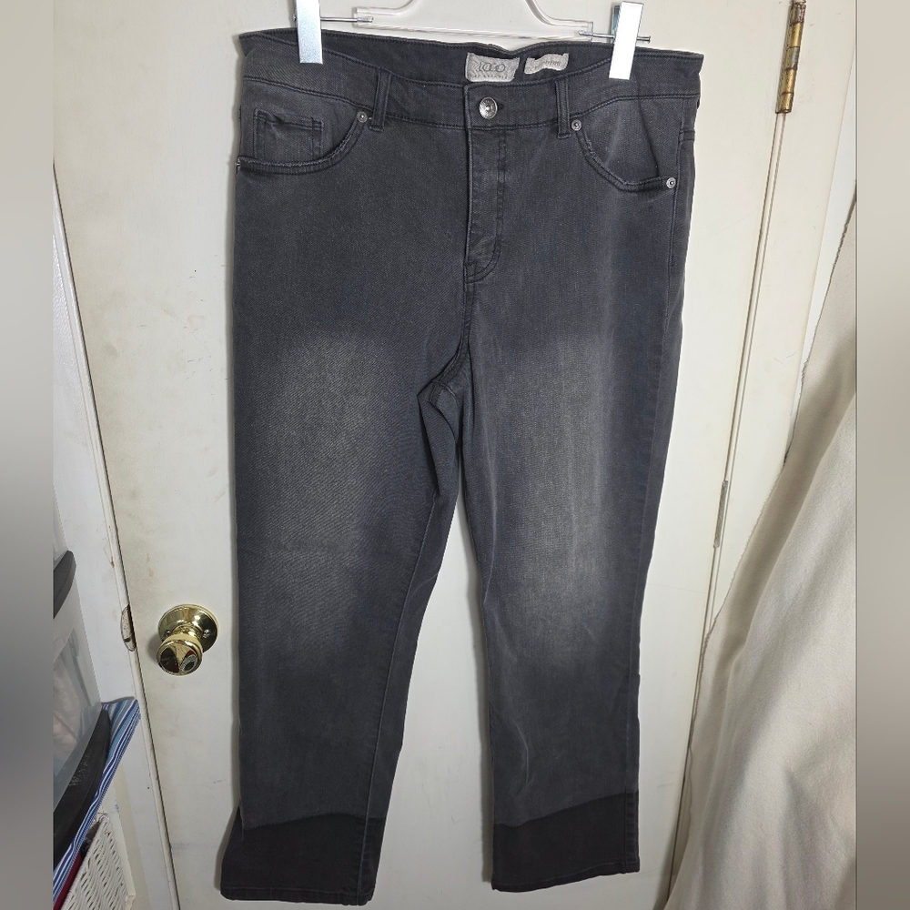 LOGO Boyfriend Charcoal Gray Jeans Size 14